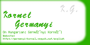 kornel germanyi business card